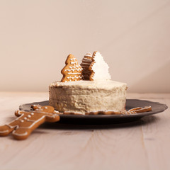 White Christmas cake