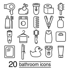 bathroom icons collection