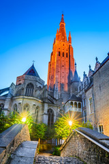 Fototapeta premium Bruges, Church of Our Lady, Belgium