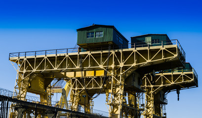 Fototapeta premium Horizontal vivid industrial construction background backdrop