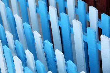 Obraz premium blue wooden fence.