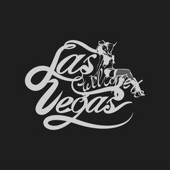 Vintage Greeting label, Typographical background Welcome to Las Vegas,  Vector design