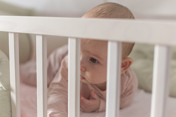 baby in the crib itself abandoned