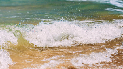 Fototapeta na wymiar Sea Ocean Waves Ocean Foam background