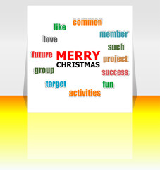 Vector Merry Christmas greeting card - holidays lettering,  Happy New Year design