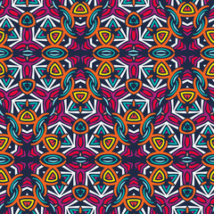 Abstract african seamless pattern. Repeating ornament in bright colors