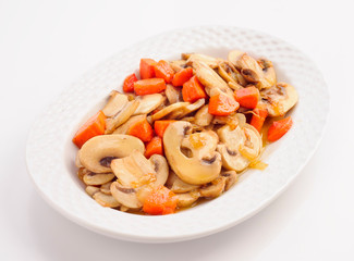 mushroom cooked tray
