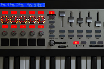 Synthesizer detail background