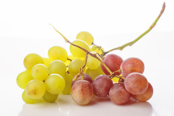 bunch of grapes in white base