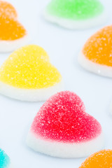 sugary heart shaped candy