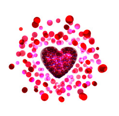bright heart, a gift on Valentine's Day . vector love background