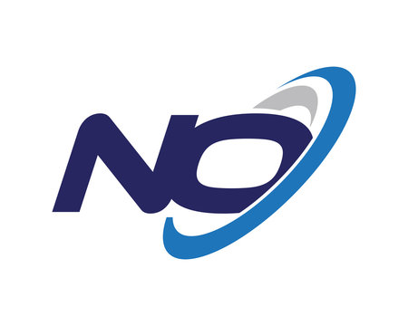 NO Letter Swoosh Office Logo