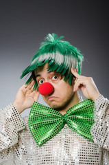 Funny man with mohawk hairstyle