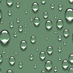 Water Transparent Drops Seamless Pattern 