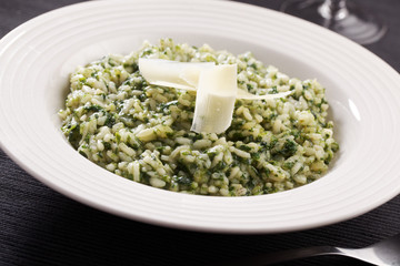 Spinach risotto with Parmesan