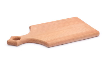 Cutting board on white