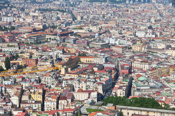 Naklejka premium Rooftops of Naples old town, Italy
