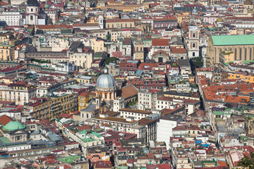 Rooftops of Naples old town, Italy