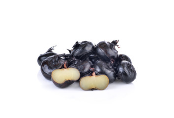  water-chestnut or water-nut on white background