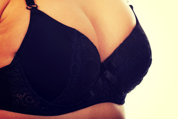 Woman's breast in bra.