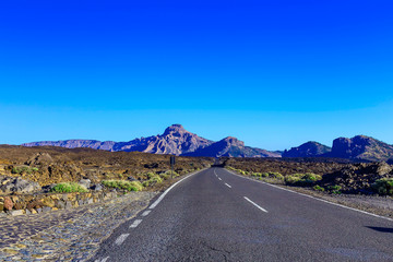 Landscape with Road on Tenerife Island