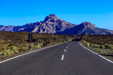 Landscape with Road on Tenerife Island