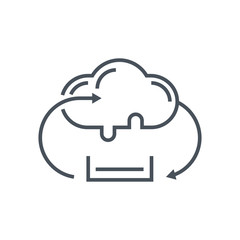 Cloud sync icon