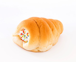 Bread stuffed with cream