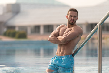 Relaxing In The Swimming Pool