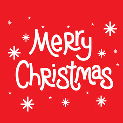 Obraz na płótnie Canvas Christmas greeting with the words Merry Christmas.EPS 10 & HI-RES JPG Included