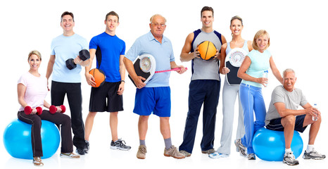 Group of healthy fitness people.