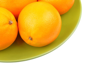 Orange on plate