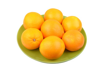Orange on plate