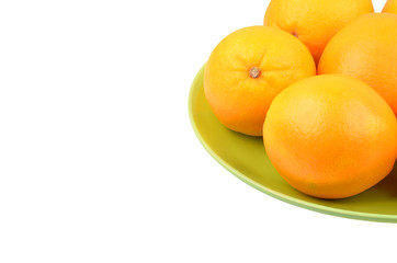 Orange on plate