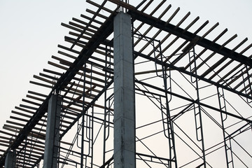 silhouette construction building.