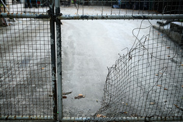 escape from wire mesh fence