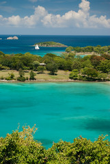 Fototapeta premium Caneel Bay towards Cottage Point on Saint John, United States Virgin Island.