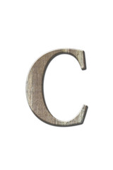 Woonden letters isolated on white. Clipping parth.