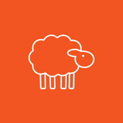 Sheep line icon.