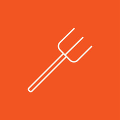 Pitchfork line icon.
