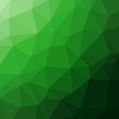 green abstract background of triangles low poly
