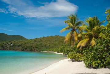 Cinnamon Bay beach on Saint John, United States Virgin Island.
