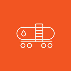 Oil tank line icon.