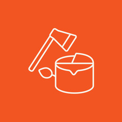 Deforestation line icon.