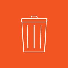 Trash can line icon.
