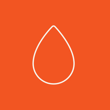 recommend clip art: Water drop line icon.