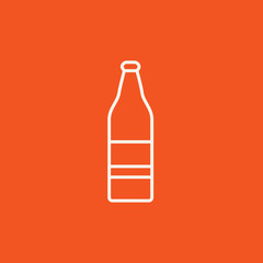 Glass bottle line icon.