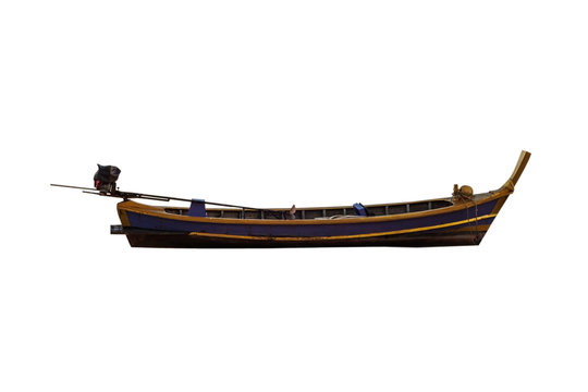 The fishing boat isolated, Clipping path