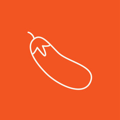 Eggplant line icon.