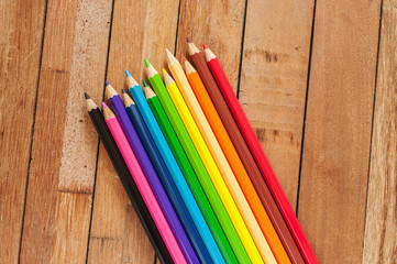 Obraz premium Colorful pencil table